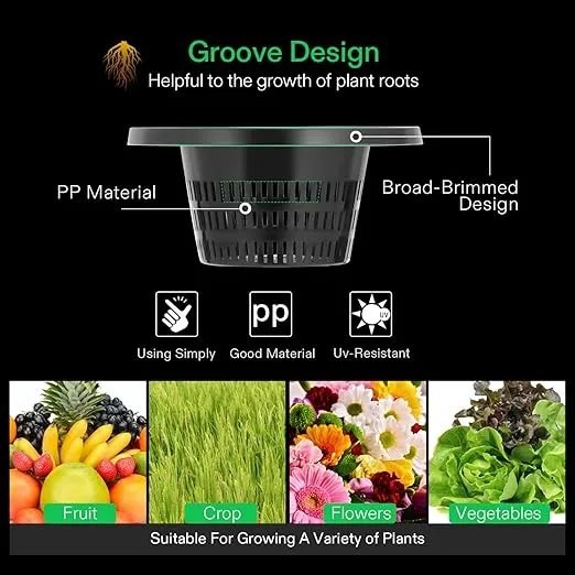 VIVOSUN DWC Hydroponics Grow System with Top Drip Kit, 5-Gallon Deep Water Culture, Recirculating Drip Garden System with Multi-Purpose Air Hose, Air Pump, and Air Stone (1 Bucket + Top Drip Kit)
