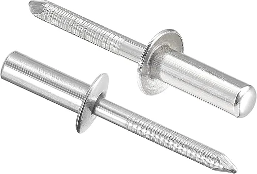 uxcell Blind Rivets, 304 Stainless Steel Pull Rivets Core Decoration Rivets 6.4mm Diameter 20mm Grip Length Close End Silver Tone, 25pcs