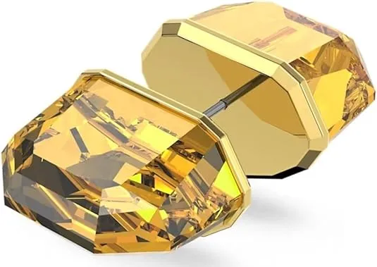 Swarovski 5600253 Lucent Yellow Crystal Gold Tone Plated Women's Stud Earring