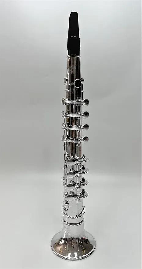 Toy Instruments Set Trumpet, Saxophone and Clarient with Standard Keys in Perfect Pitch are Easy and intuitive to Create Real Music. Instruments Measures 16 inches in Length.
