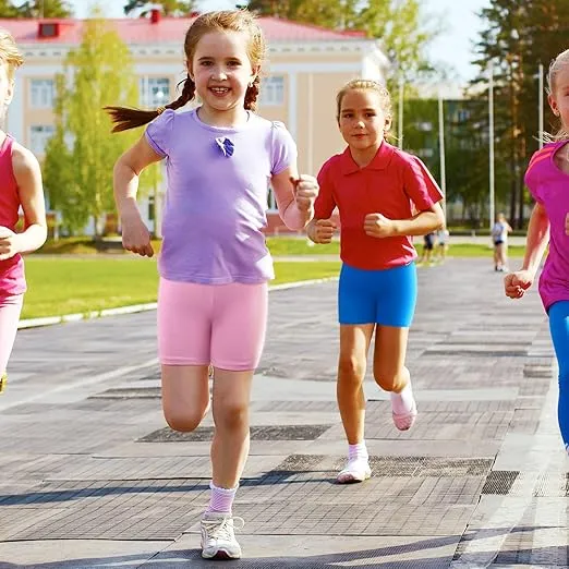 Resinta 8 Pack Girls Bike Cartwheel Shorts Toddler Under Dress Dance Short Kids Biker Safety Shorts Multi-Color