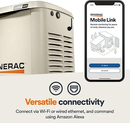 Generac 7170 Mobile Link Wi-Fi & Ethernet Device - Remote Monitoring and Control for Enhanced Generator Management,orange/black