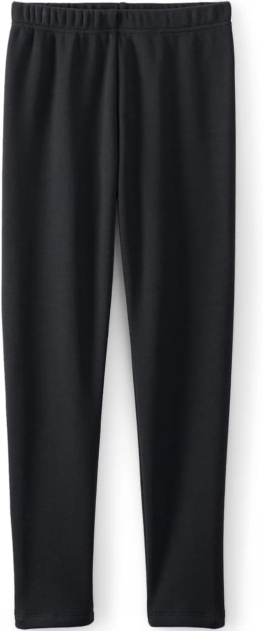 Lands' End Girls Fleece Lined Leggings