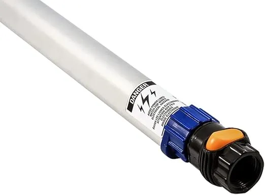Camco Flow-Through Wash Brush with Push Button Telescoping Handle - Connect to Standard Water Hose to Clean Your Vehicle | Great for RV, Truck Boat and Car Washing - (41960)