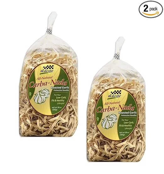 Al Dente Carba-Nada Roasted Garlic Fettucine Noodles -- 10 oz - 2 pc