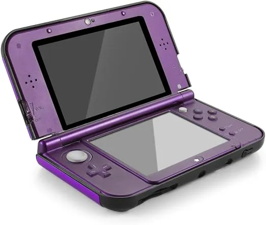 TNP Protective Case Compatible with Nintendo New 3DS XL LL 2015, Purple - Plastic + Aluminum Full Body Protective Snap-on Hard Shell Skin Case Cover New Modified Hinge-Less Design