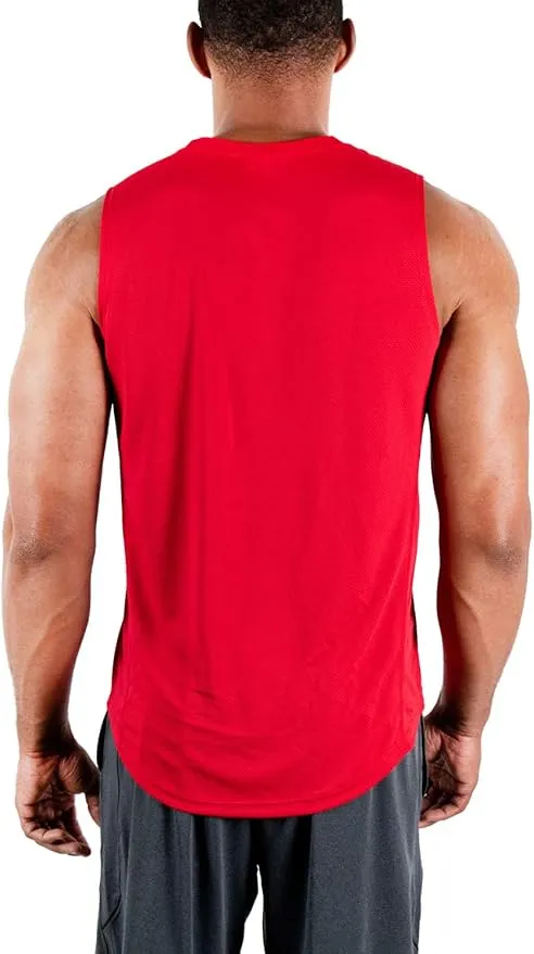 DEVOPS 3 Pack Men's Muscle Shirts Sleeveless Dry Fit Gym Workout Tank Top