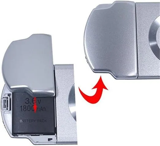 Battery Back Door Cover Case for PSP 2000 2001 3000 3001 Playstation Portable Repair Parts Replacement Silver