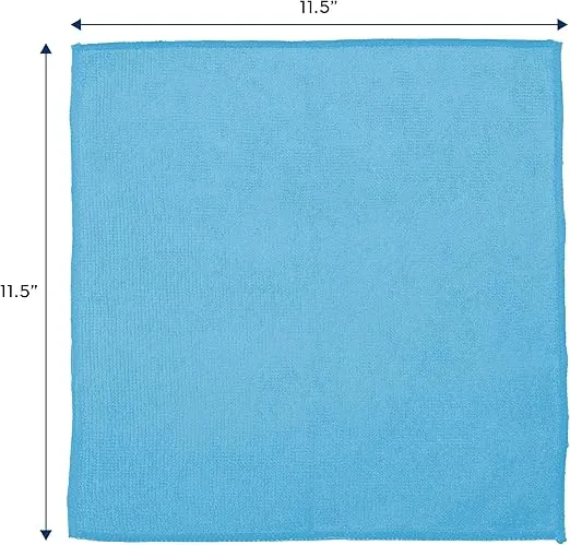 S&T INC. 100 Pack Microfiber Cleaning Cloth, Bulk Microfiber Towel for Home, Reusable Microfiber Towels for Cars, Assorted, 11.5 in. x 11.5 in., 100 Count
