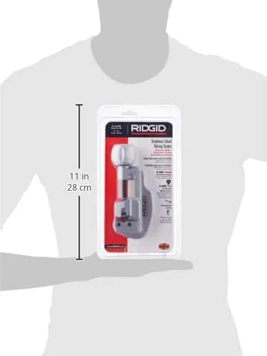 RIDGID 29963 Model 35S 1/4" to 1-3/8" Stainless Steel Tubing Cutter with X-CEL Knob, Silver
