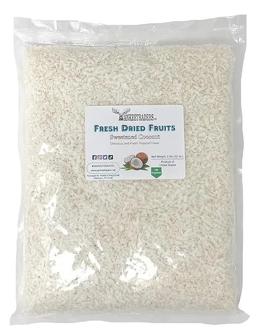 YANKEETRADERS Shredded Coconut, Sweetened, 2 Pound