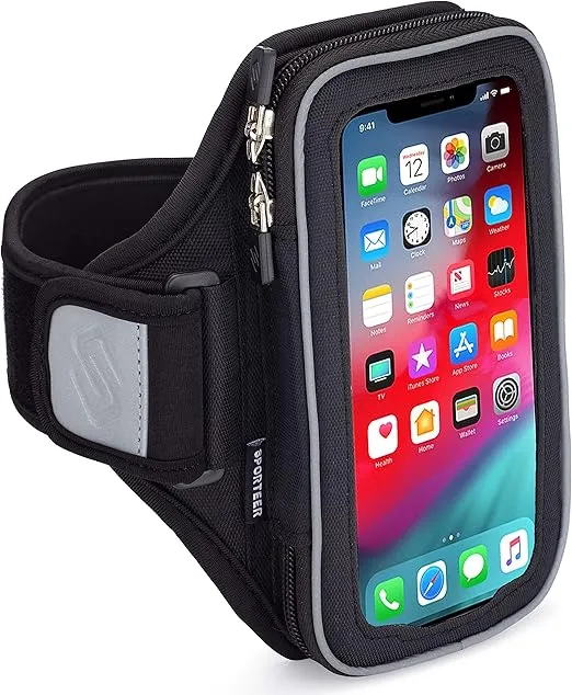 Velocity V8 Running Armband - Compatible with iPhone 16 Pro Max, 16 Plus, 15/14 Pro Max, 16/15/14 Pro, iPhone 16/15/14, Galaxy S24+, S23 Plus, Pixel, & Many More Cell Phones - FITS Cases