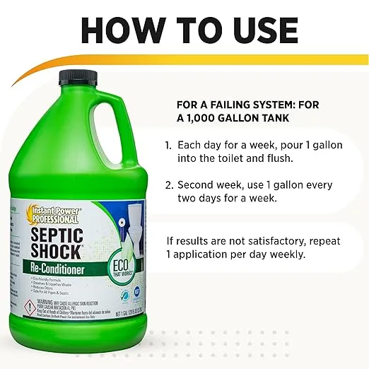 Instant Power Professional Septic Shock Re-Conditioner, Septic Tank System Treatment - 128 Fl. Oz.