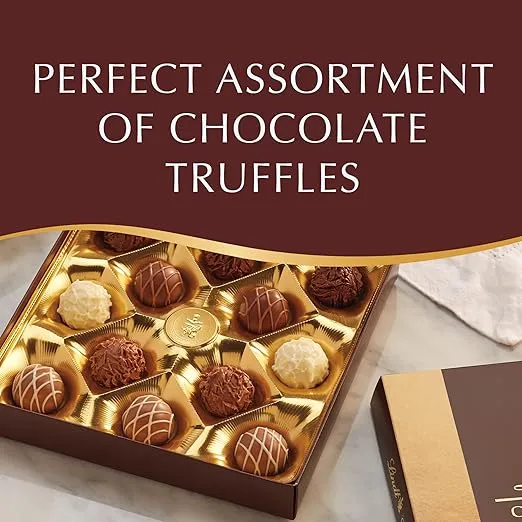 Lindt Gourmet Chocolate Truffles Gift Box, Assorted Chocolate Truffles, Great for gift giving, 14.7 Ounces
