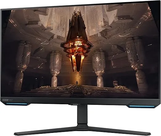 Samsung Odyssey G70B Series 32-Inch 4K UHD Gaming Monitor, IPS Panel, 144Hz, 1ms, HDR 400, G-Sync and FreeSync Premium Pro Compatible, Ultrawide Game View (LS32BG702ENXGO),Black (Renewed)