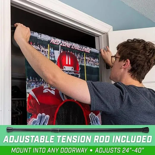GoSports Football & Baseball Toss Games Available in Football Red Zone Challenge or Baseball Pro Pitch Challenge - Choose Between Backyard Toss or Door Hang Targets