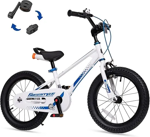 RoyalBaby EZ Toddlers Kids Bike, 12 14 16 18 Inch Wheel Balance & Pedal Bicycle for Beginners Boys Girls Ages 3-9 Years, Easy Learn Balancing to Biking