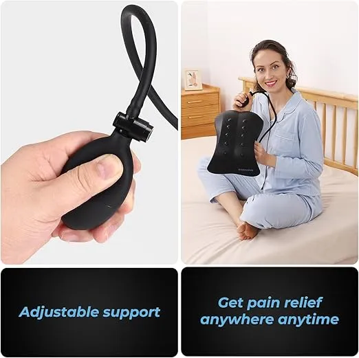 REATHLETE BackWave Advanced Airbag Back Stretcher|| Advanced Lumbar Support for Enhanced Stretching and Lower Back Pain Relief || Adjustable Spine Corrector