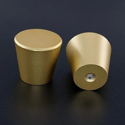 homdiy 10 Pack Brass Cabinet Knobs Gold Knobs for Dresser - Gold Drawer Knobs for Kitchen Cabinets MO745GD