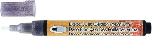 Uchida of America Uchida, Deco Just Premium Marker Set Glitter Fabric Pen, Violet