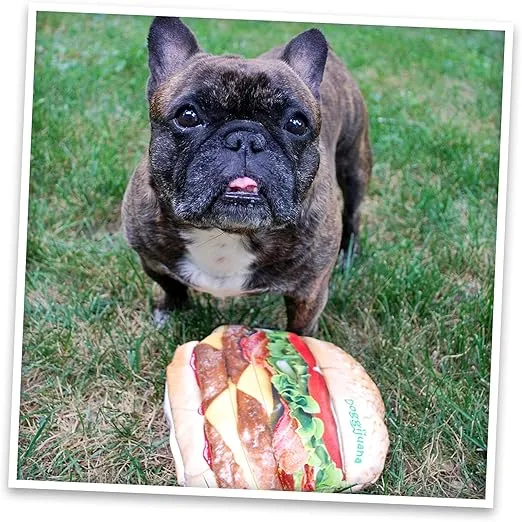Doggijuana | Get The Munchies - Interactive Dog Toy with Juananip Refill | Refillable Dog Toy for Engaging Play and Natural Calming (Cheeseburger Toy)