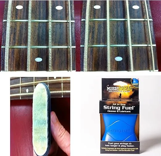 MusicNomad String Fuel Guitar String Cleaner/Lubricant Care Kit-3 Piece (MN145)