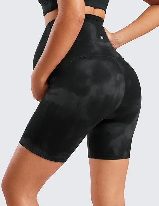 CRZ YOGA Womens Butterluxe Maternity Yoga Shorts 6" - Over The Belly Pregnancy Workout Athletic Biker Shorts