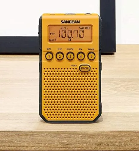 Sangean DT-800YL AM/FM/NOAA Weather Alert Pocket Radio (Yellow)