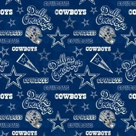 Dallas Cowboys Cotton Fabric - NFL Team Logo Cotton Fabric by The Yard, Fat Quarter, Half Yard, 1 Yard, 2 Yard Cuts