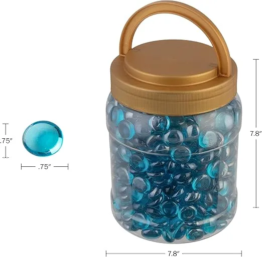 Home-Complete 50-T1383, Aqua Blue 10lb Fire Pit Glass