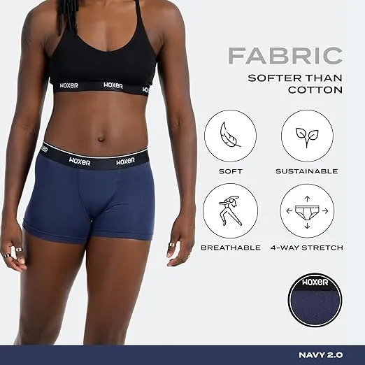Woxer Womens Boxers - Star 3" Boy Shorts Underwear for Women - Boxers for Women, Womens Boxer Briefs & Boxer Briefs for Women