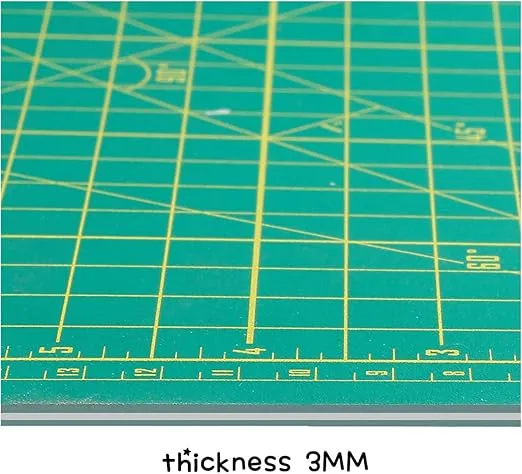ZERRO Cutting Mat, Self Healing Rotary Cutting Mat 12" x 9" Professional Double-Sided Thick Non-Slip Mat for Quilting Sewing Crafts Art Projects (A4)