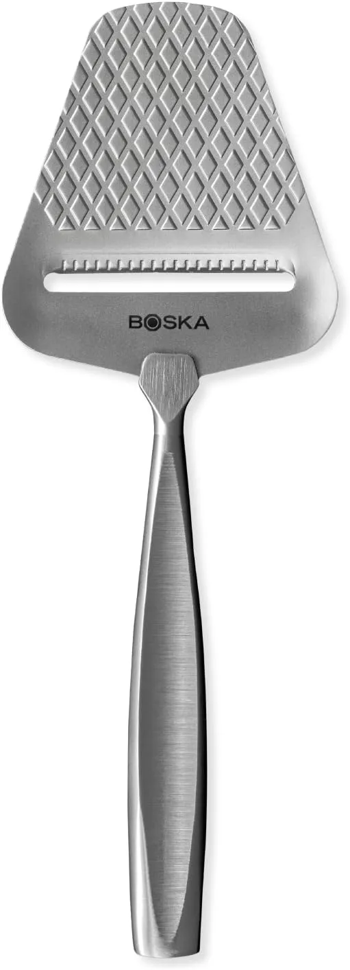 BOSKA Monaco+ Premium Cheese Slicer - Award Winning Cheese Cutter for Block Cheese, Cheddar up to Parmesan - Quilted Pattern reduces Resistance - Non-stick and Ergonomic Handheld
