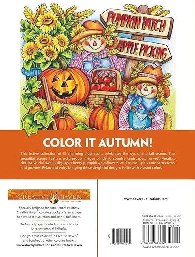 Creative Haven Autumn Harvest Coloring Book (Adult Coloring Books: Seasons)