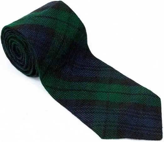 Neck Ties for Men, Tartan kilt Check Tie, Scottish Highland Tartan Neckties, Acrylic Clan Wool Men Ties