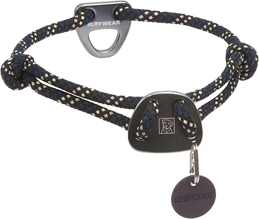 Ruffwear, Knot-a-Collar, Climbing Rope Dog Collar for Everyday Use, Obsidian Black, 14"-20"