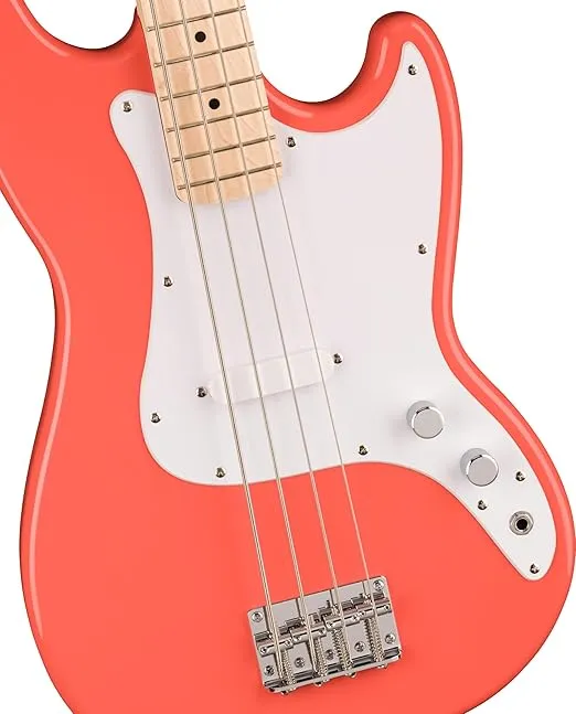 Fender 4 String Bass Guitar, Right, Tahitian Coral (0373802511)