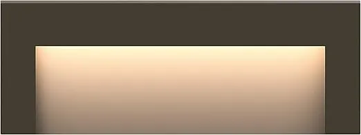 Hinkley Landscape Lighting Taper Wide Horizontal 12v Deck Sconce - Aluminum, Low Voltage, Mounts Flush to Surface, Integrated LED, Wet Rated, Modern - Bronze Finish with Etched Glass Lens