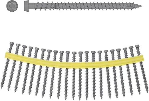 Simpson Strong-Tie DCU234SGR04 Deck-Drive DCU Composite Screw (Collated) — 10 x 2-3/4 in. Quik Guard Gray 04 (1000-Qty)