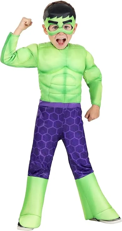 Marvel Hulk Official Youth Halloween Padded Muscle Costume