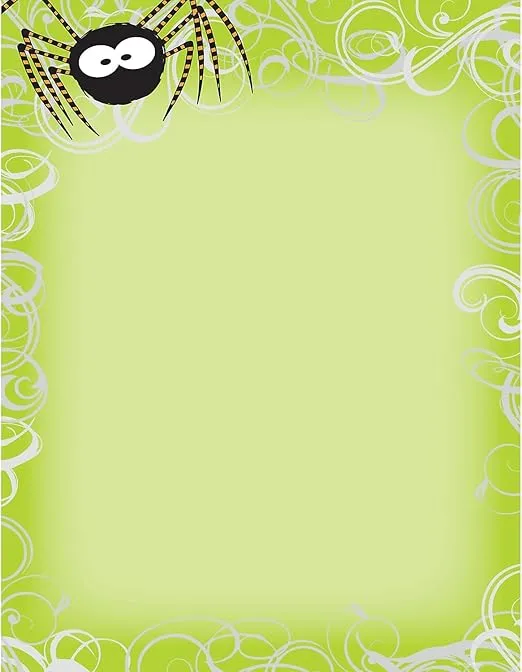 Great Papers! Halloween Spider Swirls Letterhead and Printer Paper, Imprintable Stationery, 80 Sheets, 8.5" x 11" (2014063)