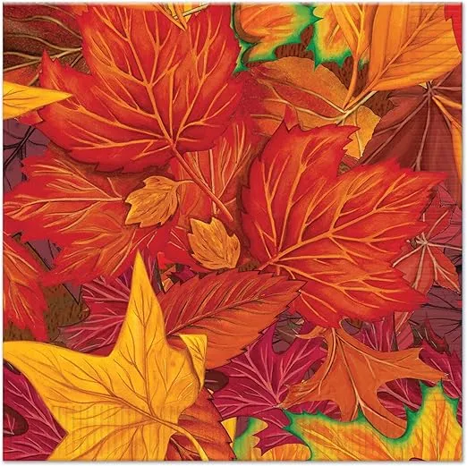 Beistle 6.5" Fall Leaf Luncheon Napkins