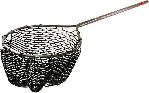 Frabill Sportsman Rubber Net | Knot-Free Thermoplastic Rubber Netting | Available in Black or Clear