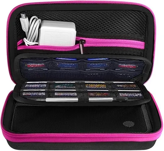 AUSTOR Case for Nintendo New 3DS XL (Black+Rose)