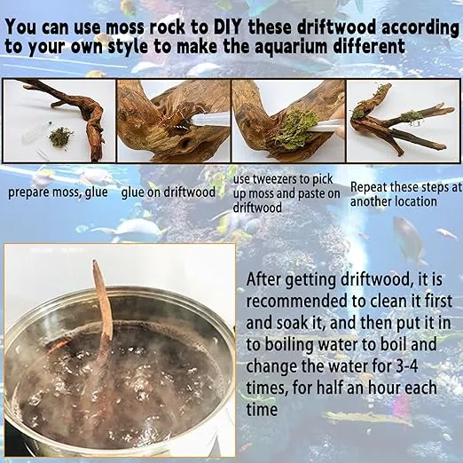 Hamiledyi Aquarium Driftwood, Natural Large 7-15in Coral Driftwood for Aquarium Decor Reptile Tank Decor Terrarium Ornament Wood Branch Trunk Stump for Fish Betta Lizard