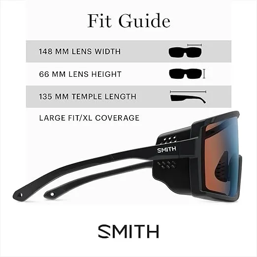 SMITH Pursuit Sunglasses with ChormaPop Shield Lens – Performance Sports Sunglasses – Removable Side Shields – Men & Women