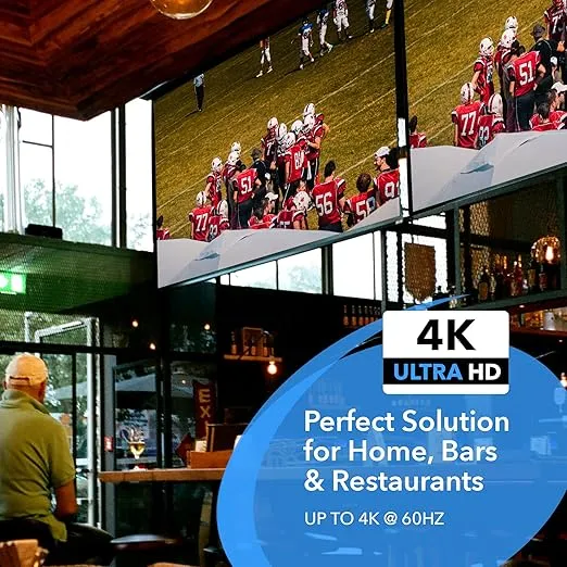 OREI 4K 1 in 8 Out HDMI Splitter 4:4:4 8-bit - HDMI 2.0, HDCP 2.2, 18 Gbps, 4K @ 60Hz HDMI Duplicator/Distributor UltaHD High Resolution (UHDS-108) (1x8)