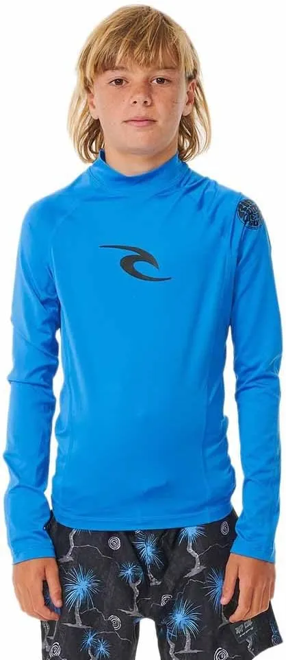 Rip Curl Boys' Brand Wave UPF 50 Long Sleeve Rashguard