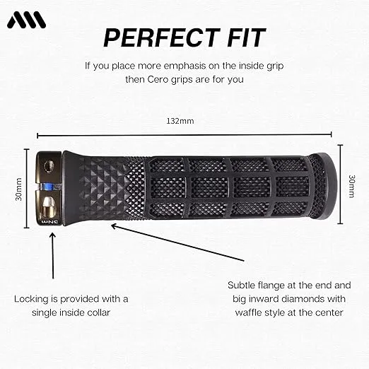 All Mountain Style AMS Cero Grips - Lock-on Dual Pattern, Dual Density, Under 3.52 Ounces Grips