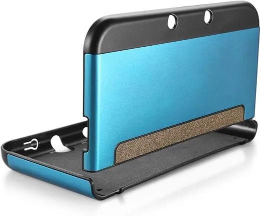 TNP Protective Case Compatible with Nintendo New 3DS XL LL 2015, Light Blue - Plastic + Aluminum Full Body Protective Snap-on Hard Shell Skin Case Cover New Modified Hinge-Less Design